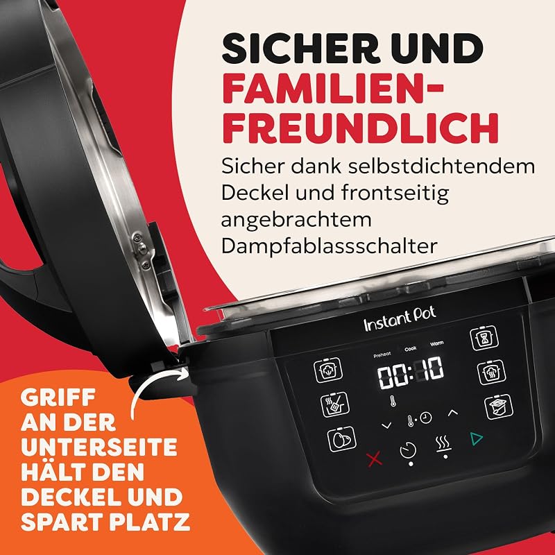 3,8 l Elektrischer Multikocher, 7-in-1 Schongarer & Reiskocher