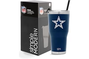 Simple Modern Officially Licensed NFL Tumbler with Flip Lid and Straw Insulated Stainless Steel Cup | Cruiser Collection | 30oz
