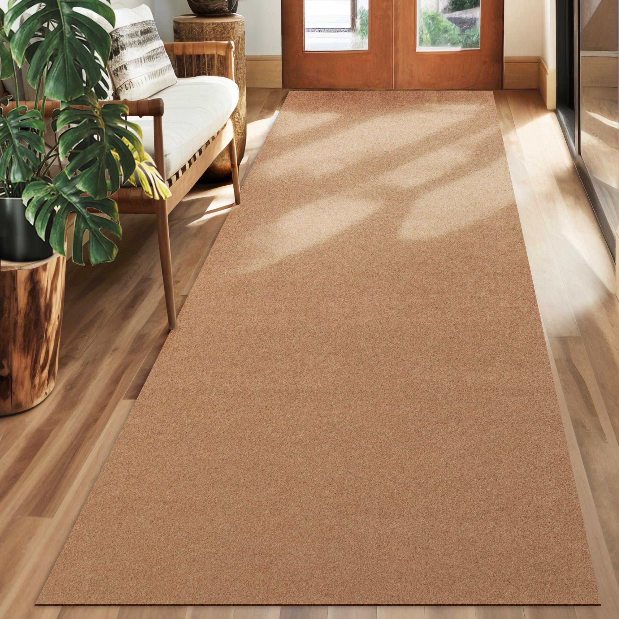 koloko 2ft x 74ft Runner Rug Non-Slip Outdoor Indoor Carpet Runner Custom Size Floor Runners Area Rugs Mat with Rubber Backing for Hallway Entryway Balcony Patio Kitchen Garage Stair Laundry