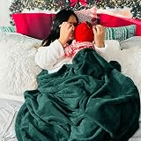 Bedsure Fleece Blanket 220x240 cm Forest Green Soft Warm Throw view 5
