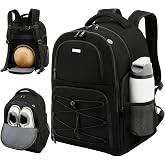 DerHutzucker Single Ball Bowling Backpack with Shoe Compartment &ndash; Lightweight Ball Bag for Men and Women，Black