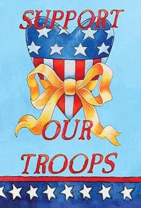Toland Home Garden Support Our Troops 12.5 x 18-Inch Decorative USA-Produced Garden Flag