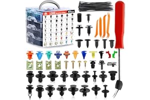 Car Push Retainer Clips Screws 1355PCS Auto Fasteners Assortment 42Popular Sizes Door Panel Trim Automotive Clips Nylon Bumpe