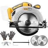 Circular Saw for De-walt 20V Max Battery, 7-Inch Brushless Cordless Right-Blade Circular Saw, 8000 RPM, 0-45&deg; Bevel, Power Tool for Wood PVC Cutting (Battery Not Included)