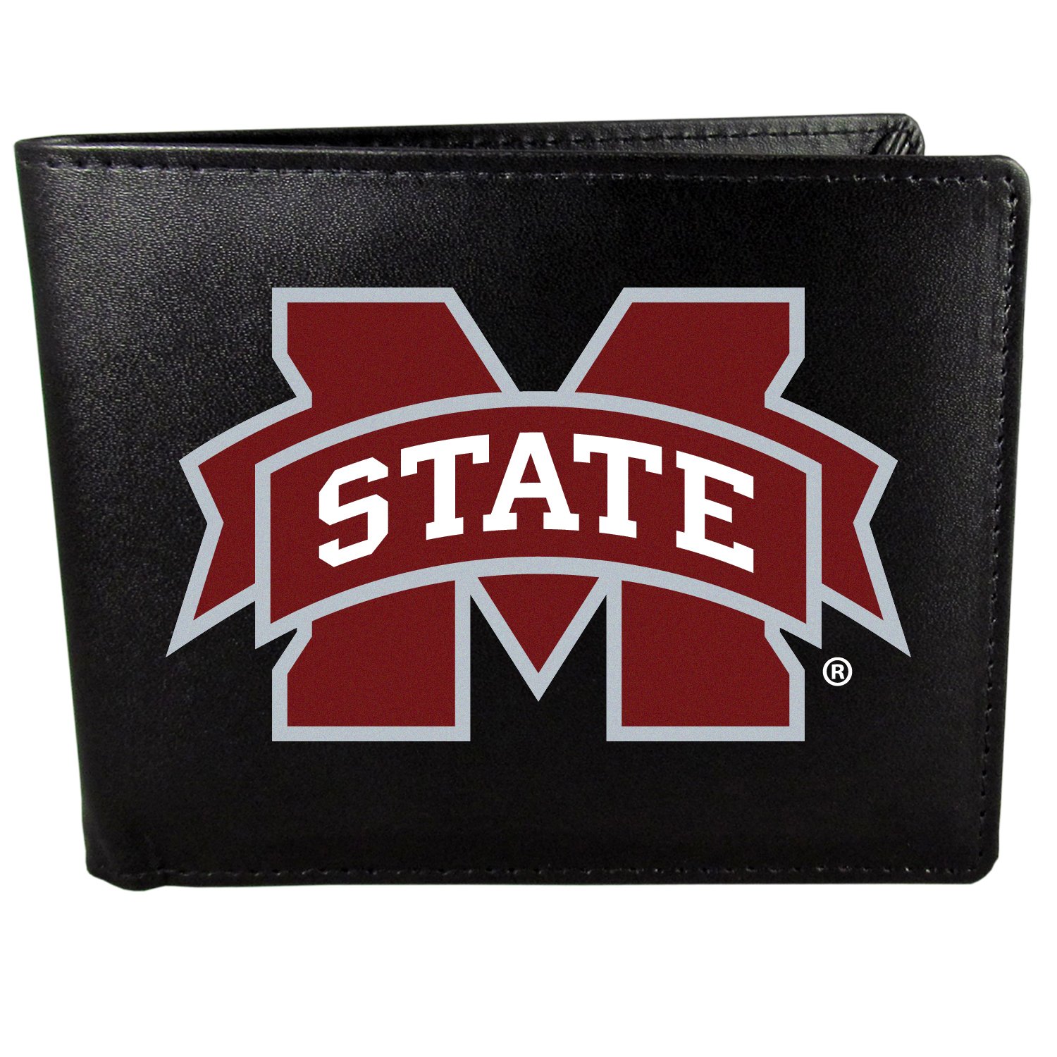 Siskiyou NCAA Sports Mens Mississippi State Bulldogs Bi-fold Wallet Large Logo One Size Black