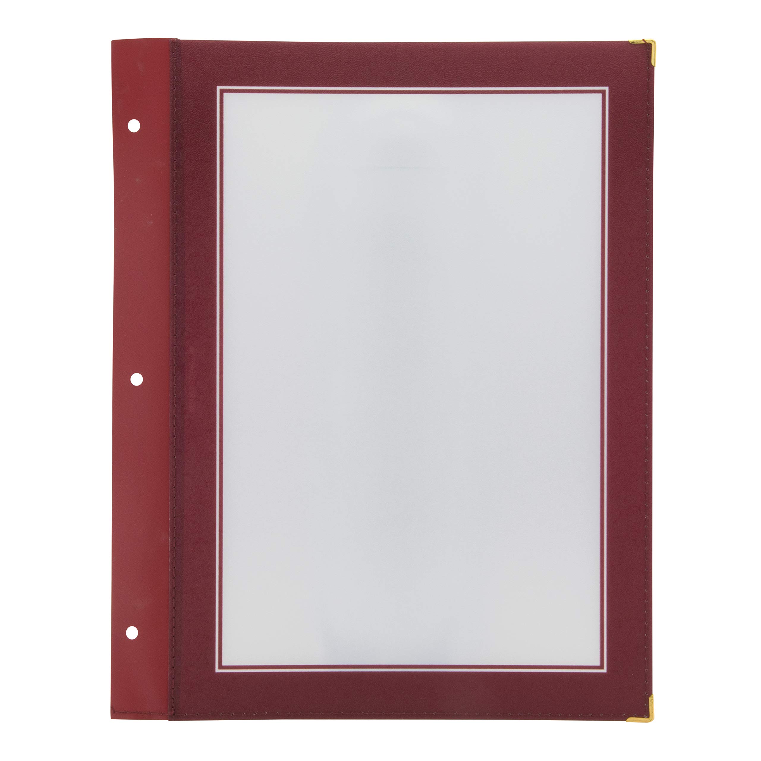 Securit A4 Wood Range Menu Holder Insert Set of 5 inserts A4 Wine Red (CRT10)