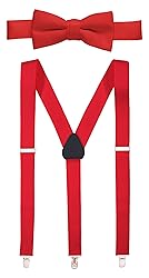 Hold’Em 1" Teens & Men Suspender and Bow Tie Set