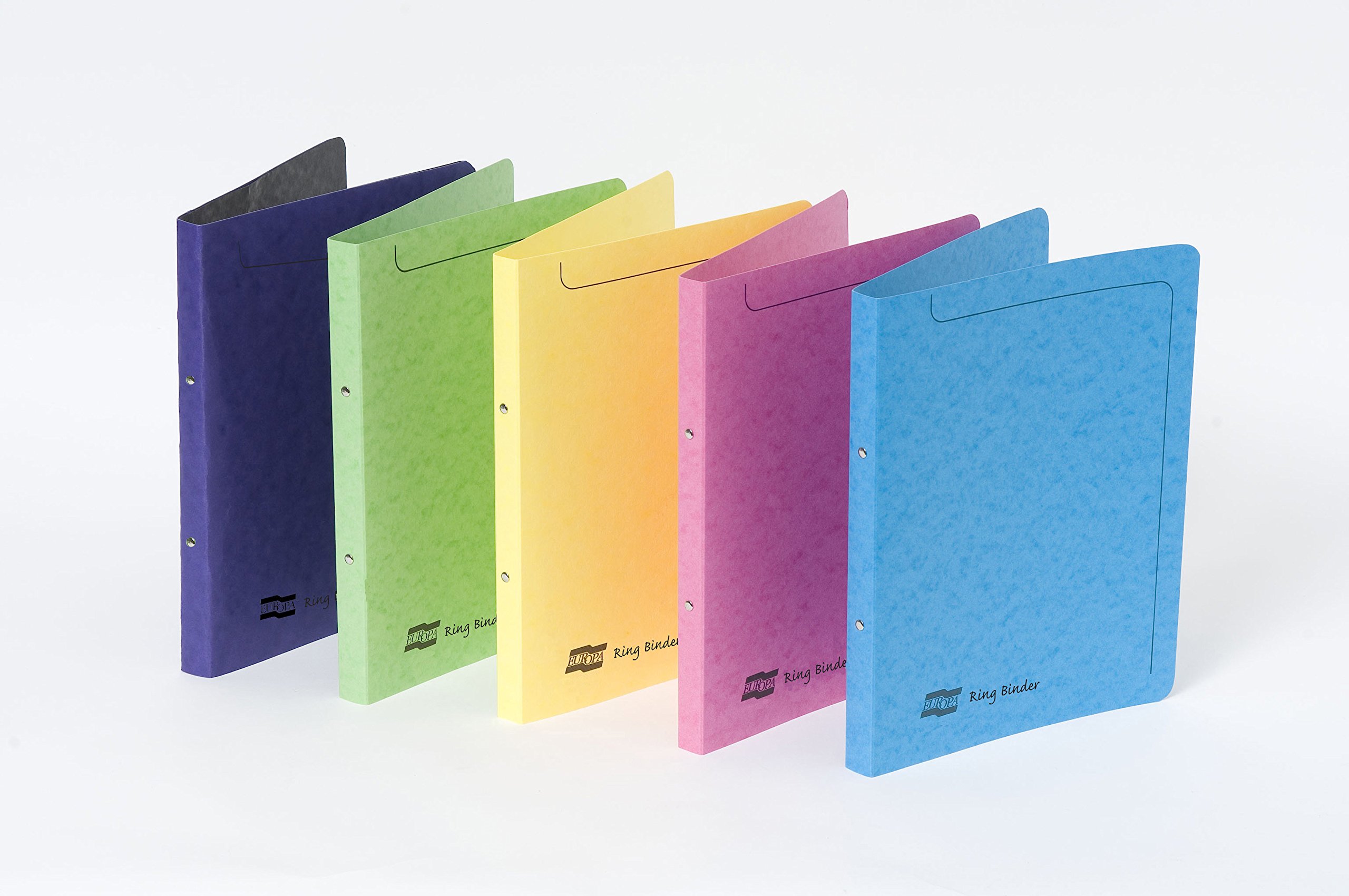 Exacompta - Ref 3157Z - Europa Collection - Ring Binder - 320 x 250mm in Size, Suitable for A4 Documents, 20mm Spine, 2 Rings - Assorted Colours (Pack of 10)