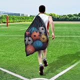 BROTOU 30x40 Extra Large Sports Ball Bag Mesh Drawstring 600D Polyester view 6