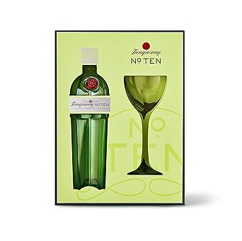 Tanqueray Gin No. TEN + Cocktailglas im Geschenkkarton, (1 x 0.7 l)