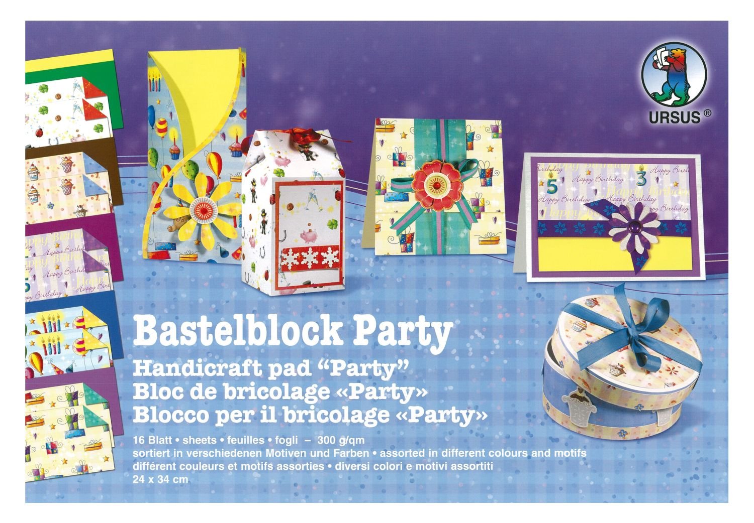 Ursus Designs Craft Block, 300 gsm, 24 x 34 cm, 18 Sheets