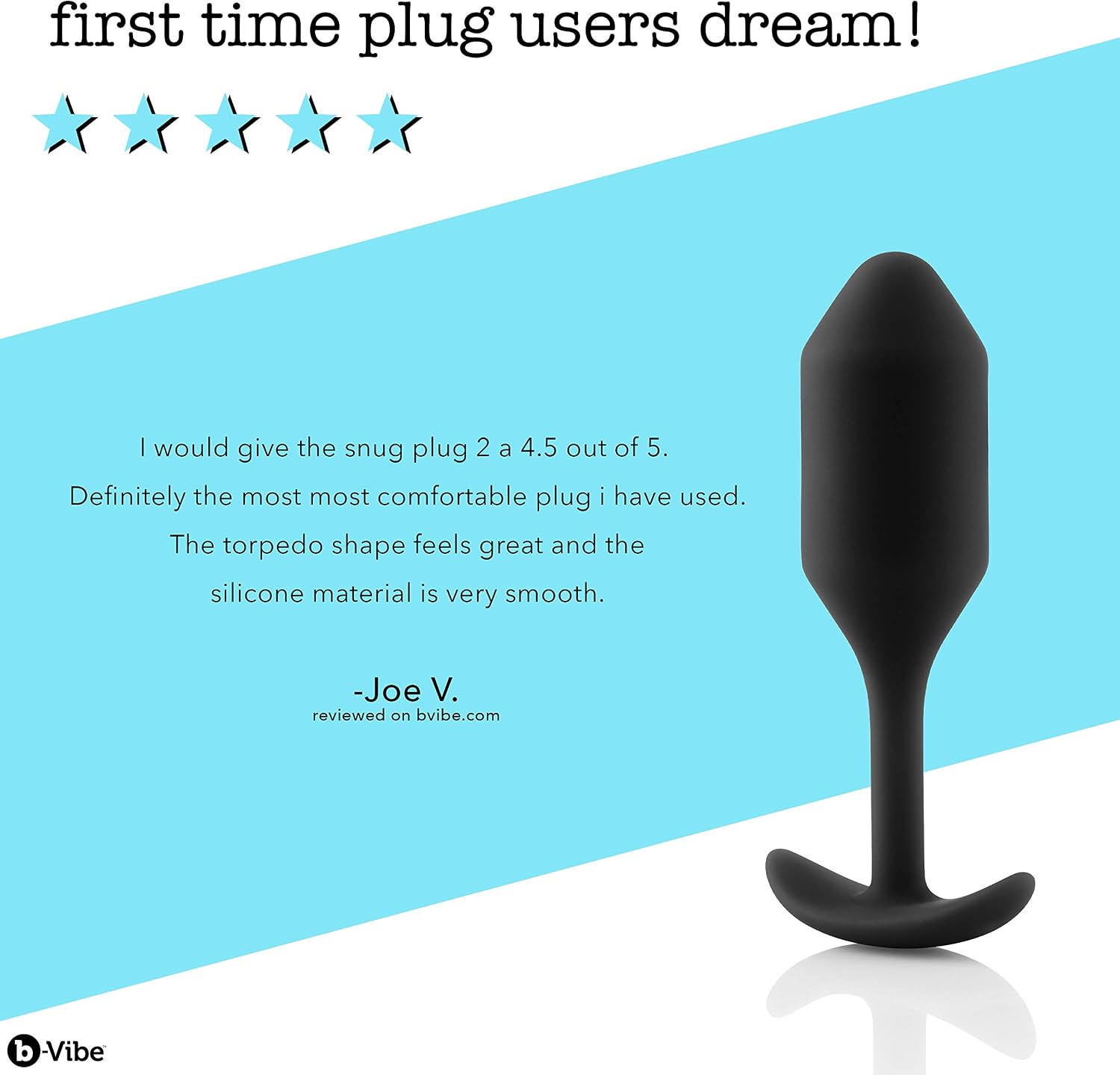 b-Vibe Snug Plug 2, Black, 2 Black, 1 Stück (1er Pack) - Image 4