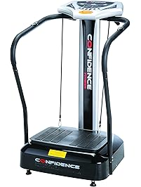 Confidence Fitness Slim Full Body Vibration Platform Fitness Machine, Black