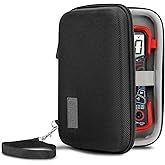 USA GEAR Multimeter Case with Hard Shell Exterior and Wrist Strap - Compatible with Innova 3320 Digital, Crenova MS8233D, Klein Tools Multi Meter, and AstroAI 2000 - Black