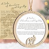 Best Friend Birthday Gifts for Women, Friendship Elephant Ornament with Story Card, Friendship Gifts for Women, Birthday Presents for Best Friends Sisters Special Bond Decor (Loyalty)
