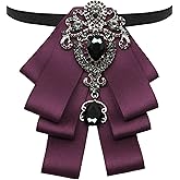 GHTIYLP Mens Bow Tie Pre Tied Satin Ribbon Rhinestone Bowtie for Women and Men