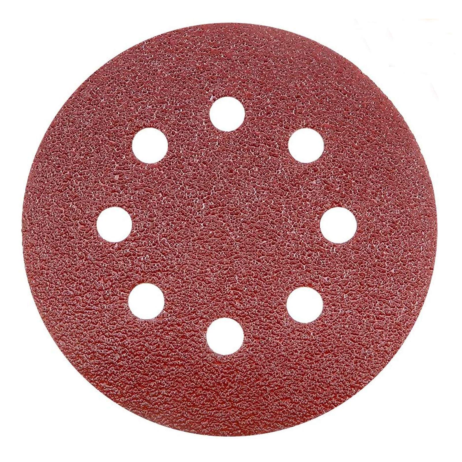 ALBOYI 50PCS Sanding Discs 5 Inch, 40 Grit Hook and Loop Sandpaper with 8 Holes, Sanding Pads for Random Orbital Sander, Durable Abrasive Discs for Wood Metal and Paint Removal
