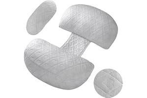 CZL Cooling Pregnancy Pillows for Sleeping, Full Body Pillow for Adults, with Cooling Pillow Cover, Side Sleeping Pillow, Maternity Pillow and Pregnancy Must Haves, Detachable & Adjustable, Light Grey