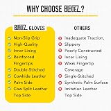Bladez Thorn-Proof Gardening Gloves Large Leather Palm Top Sides view 6