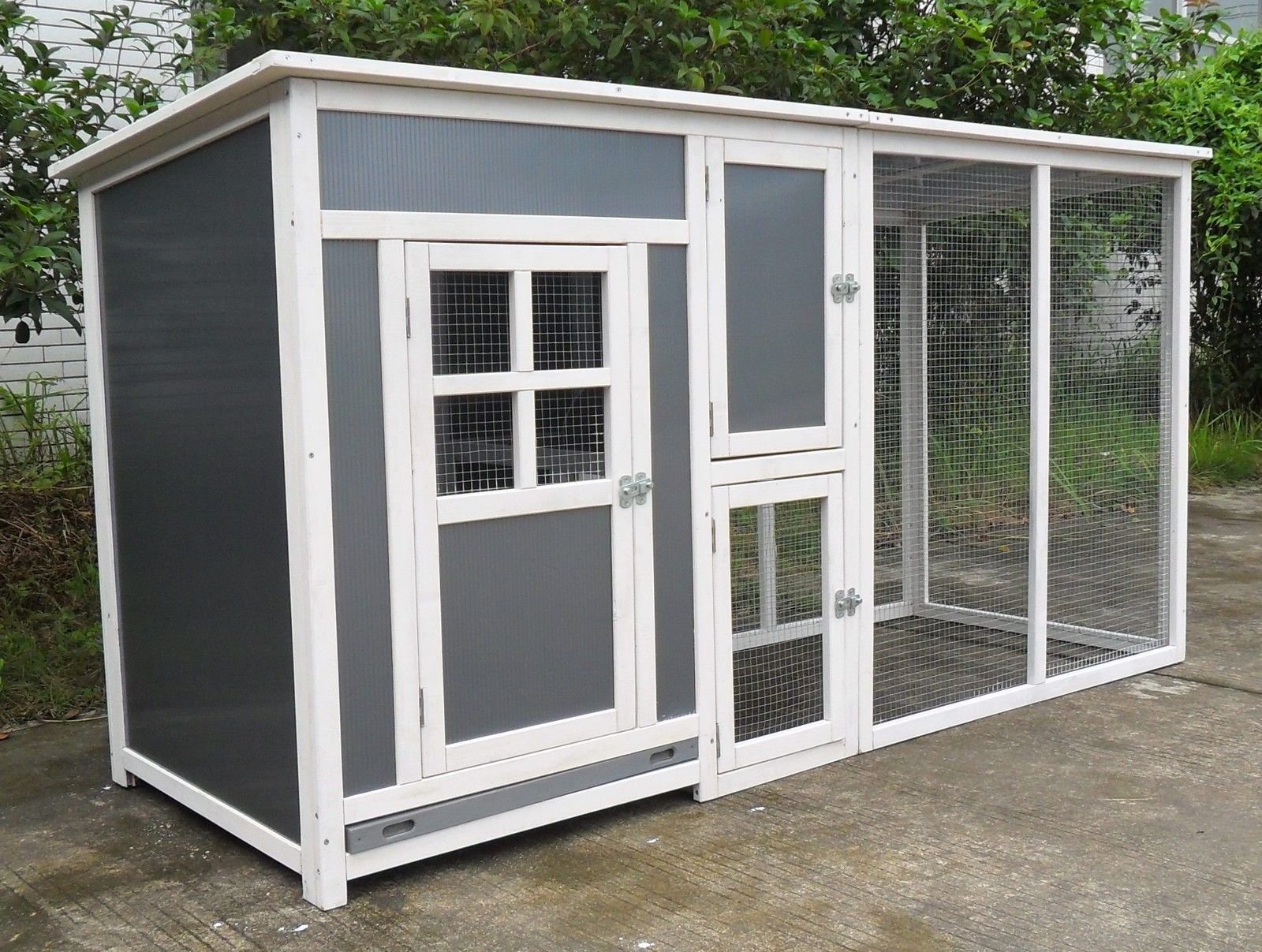 Chickencoopoutlet 78 Light Weight Wood Frame Chicken Coop With Plastic Inserts Backyard Hen House 2 4 Chickens Nesting Box Run
