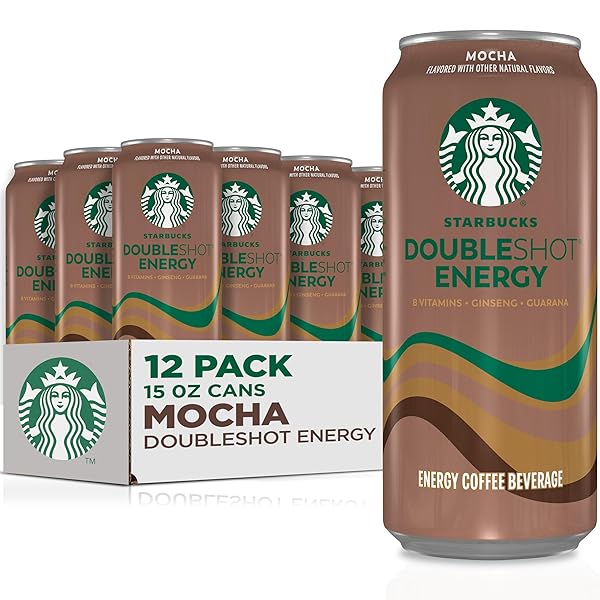 STARBUCKS DOUBLESHOT ENERGY DRINK COFFEE BEVERAGE, MOCHA, ICED...