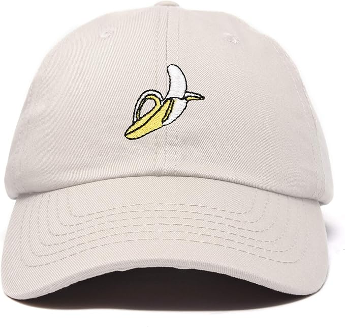 DALIX Banana Hat Novelty Peel Baseball Dad Cap Gifts for Men Women in Beige Clothing