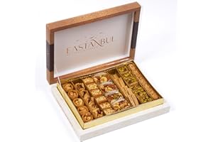 Eastanbul Baklava, 500g, Baklava Pastry Gift Box, Middle Eastern Sweets Gift Box, Premium Gourmet Desserts, Pistachio & Cashe