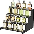 Lifewit Plastic 12 Inch Dark Cologne Stand, Step Perfume Organizer,Versatile Display Stand Shelf for Fragrance, Skincare, Figurine, Dessert, Use for Vanity, Tabletop, Cabinet,1 Set