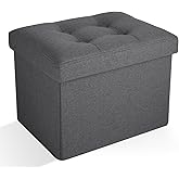 Docvania Ottoman Storage Ottoman Foot Rest Stool Foldable Bench with Storage Student Dormitory Bedroom and Entryway 16 X 12 X 12