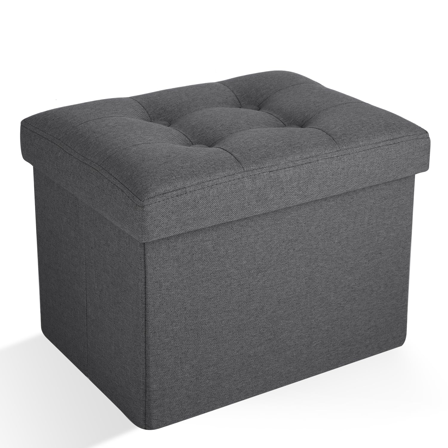 Photo 1 of Docvania Ottoman Storage Ottoman Foot Rest Stool Foldable Bench with Storage Student Dormitory Bedroom and Entryway 16 X 12 X 12