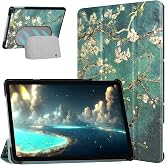 Caweet Case for Google Pixel Tablet 2023 11 Inch - Ultra Slim Lightweight Hard Back Shell Tri-Fold Stand Cover with Magnetic Closure, Almond Blossom