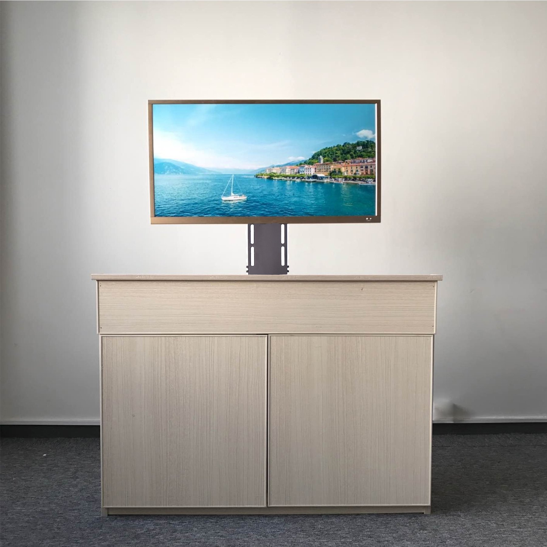 Pinty Heavy Duty Motorized TV Lift Stand With Remote Control For Big