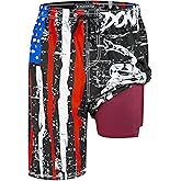 PAUFOGA Mens Swim Trunks Quick Dry Board Shorts Bathing Suit for Men Beach Swimwear Breathable Surf Beach Shorts Swimwear
