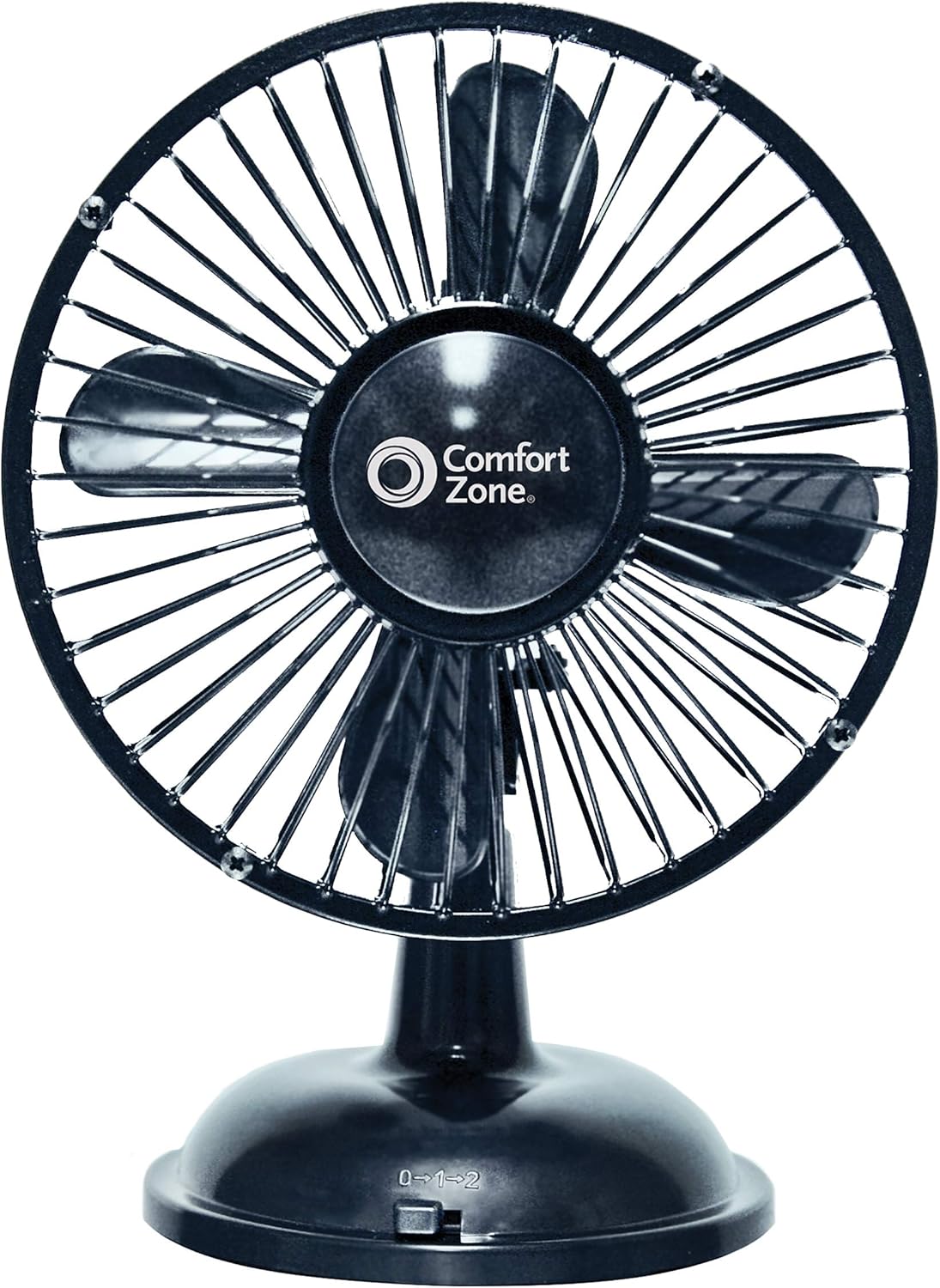 Comfort Zone 5" Oscillating Desk Fan, Black