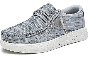 Apakowa Kids Boys Girls Loafers Fashion Casual Soft Walking Shoes Slip On Loafers Comfortable & Lightweight (Toddler/Little K