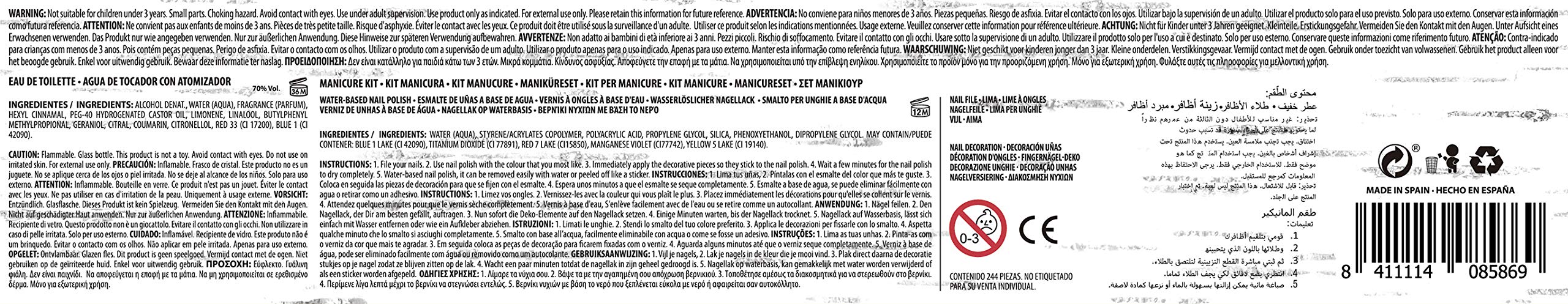 Frozen, Disney, Princess, Elsa, Anna, Two-Piece, Gift Set, Fragrance, for Girls, Eau de Toilette, EDT, 3.4oz, 100ml, Perfume, Spray, Manicure Kit, Made in Spain, by Air Val International