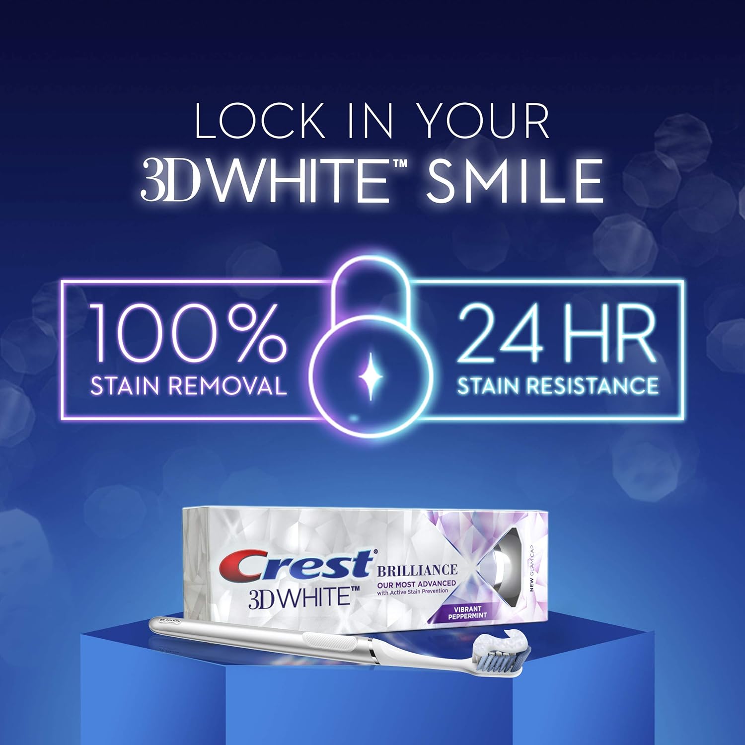 Crest 3D White Brilliance Toothpaste, Vibrant Peppermint, 3.9 Oz (Pack of 3) : Beauty
