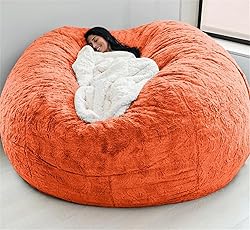 Giant Fur Bean Bag Chair Cover for Kids