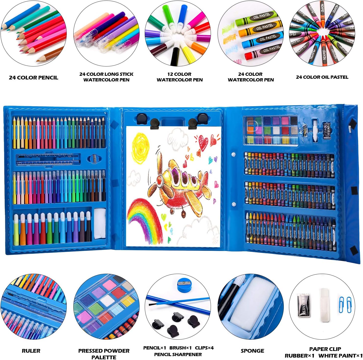 Kids Art Drawing Sets for Children 208Piece Craft Painting & Drawing