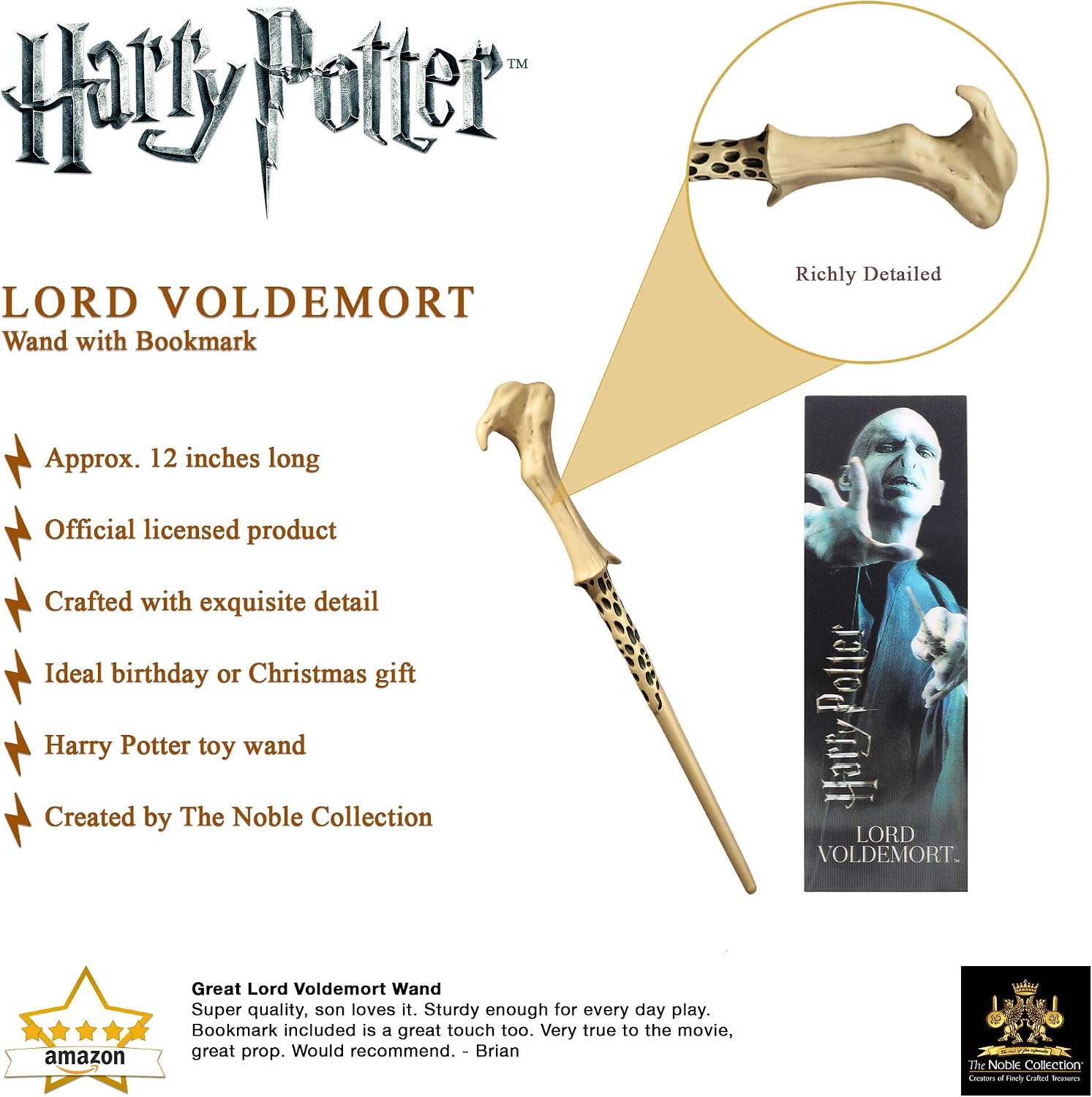 The Noble Collection Lord Voldemortpvc Wand and Prismatic Bookmark, Multicolor - Image 3