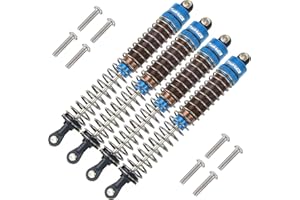 TOOMOD 1/10 130mm RC Oil filled Shock Absorbers kit for Tamiya TRX4 Axial SCX10 D90 Crawler Car Buggy Car Upgrades Replace Parts (Blue)