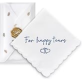 W&F GIFT Handkerchief - 12" x 12" - Something Blue for Bride on Wedding Day - Bridal Weddings Hankie
