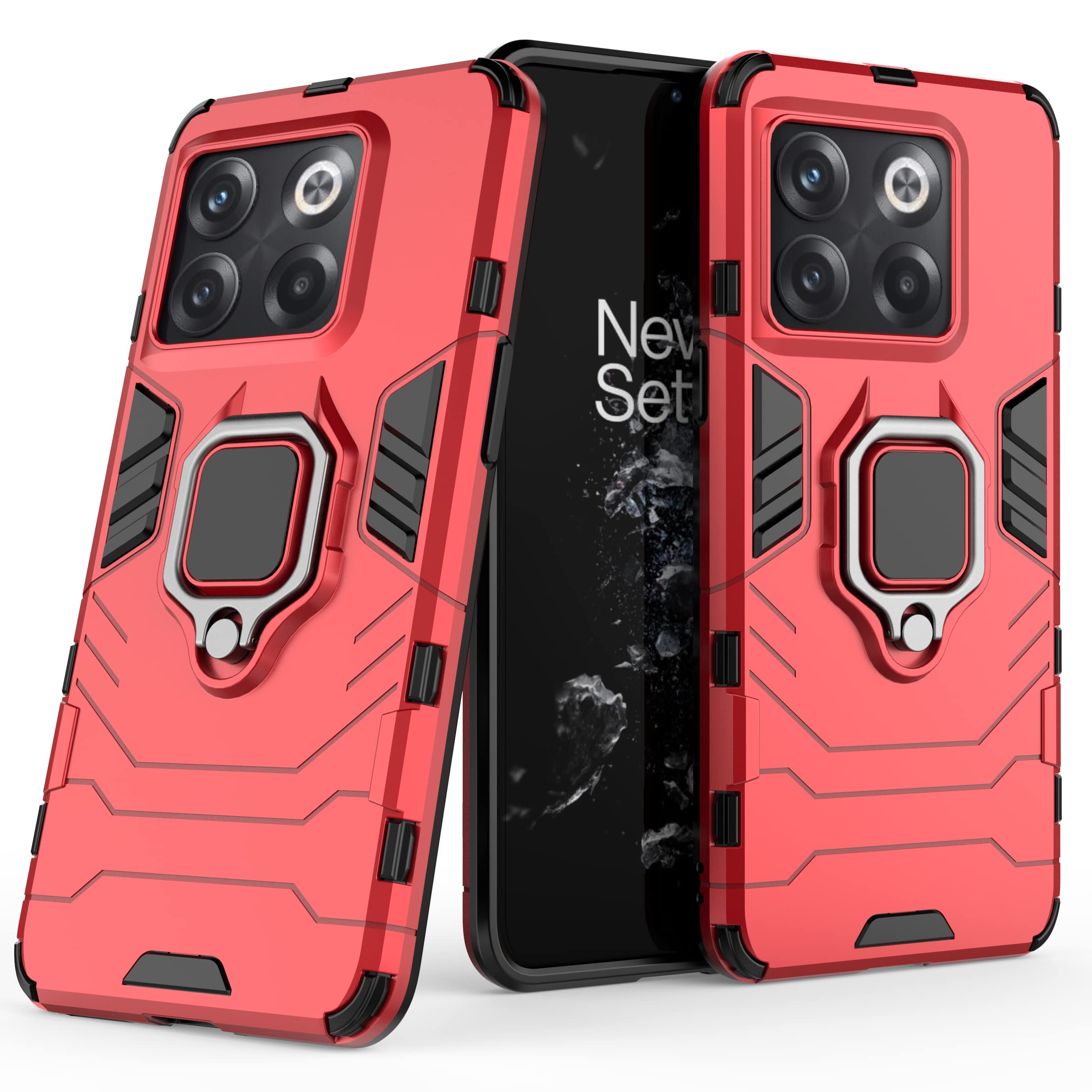 IMIRST Premium Phone Case for OnePlus 10T / Ace Pro - Military-Grade Heavy Duty Shock-Absorbing Scratch-Resistant Sleek Robust Protective Cover Compatible with OnePlus 10T / 1+ Ace Pro. HB Red โ image 1
