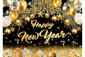 Dudaacvt 7X5FT Happy New Year Party Backdrop Happy New Year Banner for 2026 Party Decoration, 2026 Family Holiday Party Banner