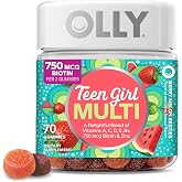 OLLY Teen Girl Multi Gummy, Healthy Skin and Immune Support*- 70 Count | Kids Support, 14 Key Vitamins, Minerals, Biotin &amp; Antioxidants, Gluten Free, No Synthetic Colors, No Synthetic Flavors