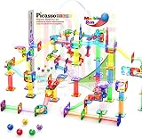 PicassoTiles 120pc Magnetic Marble Run STEM Toy Ages 3+