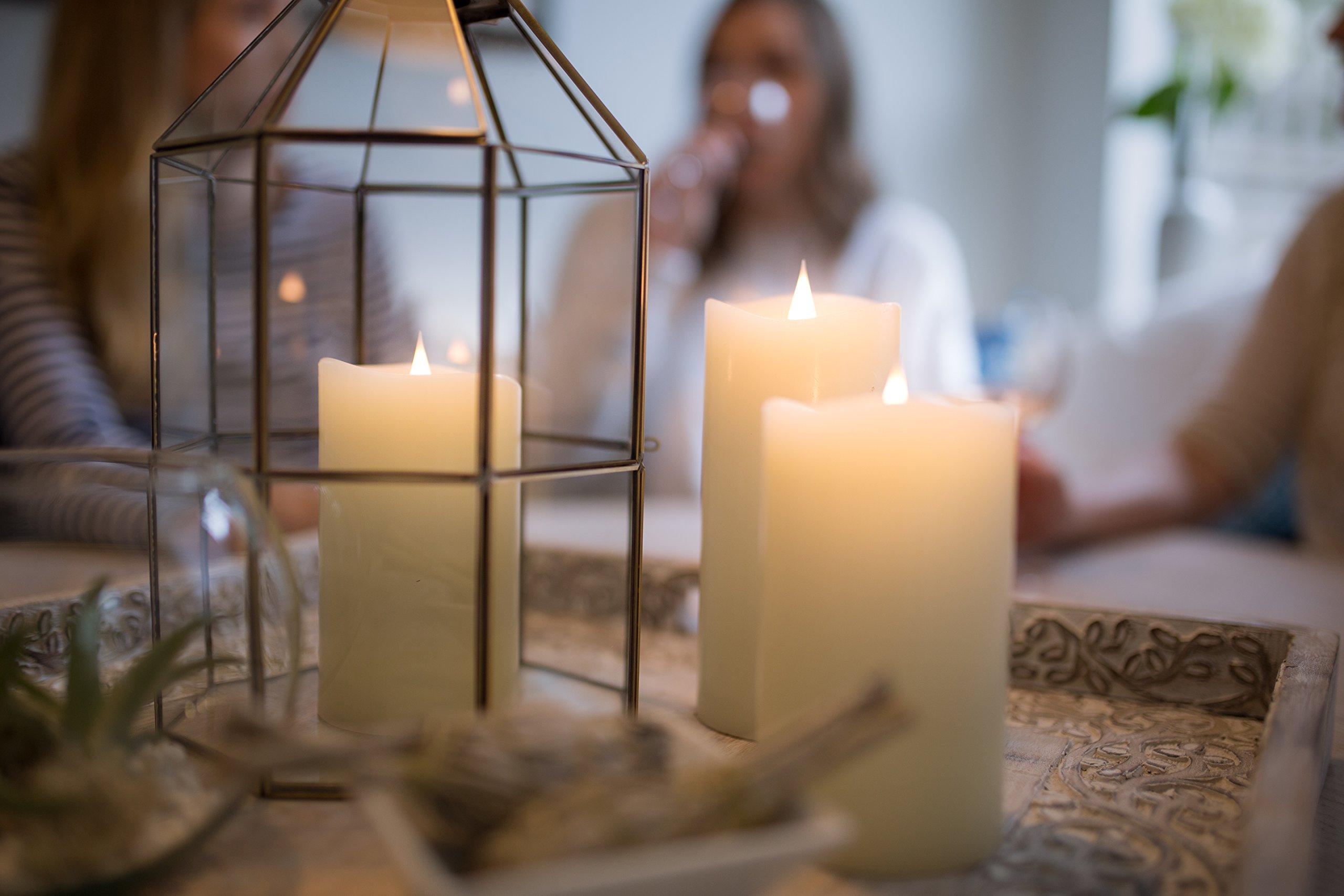 FLAMELESS CANDLES Moving Flame LED Candle with Timer Realistic 3D