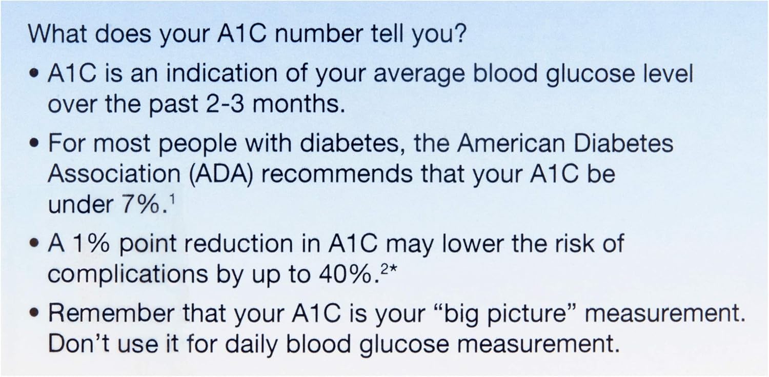 CVS A1C At Home Test Kit, Home Use Monitoring of Glycemic Control, Easy Operation for at home A1C Monitoring: Health & Personal Care