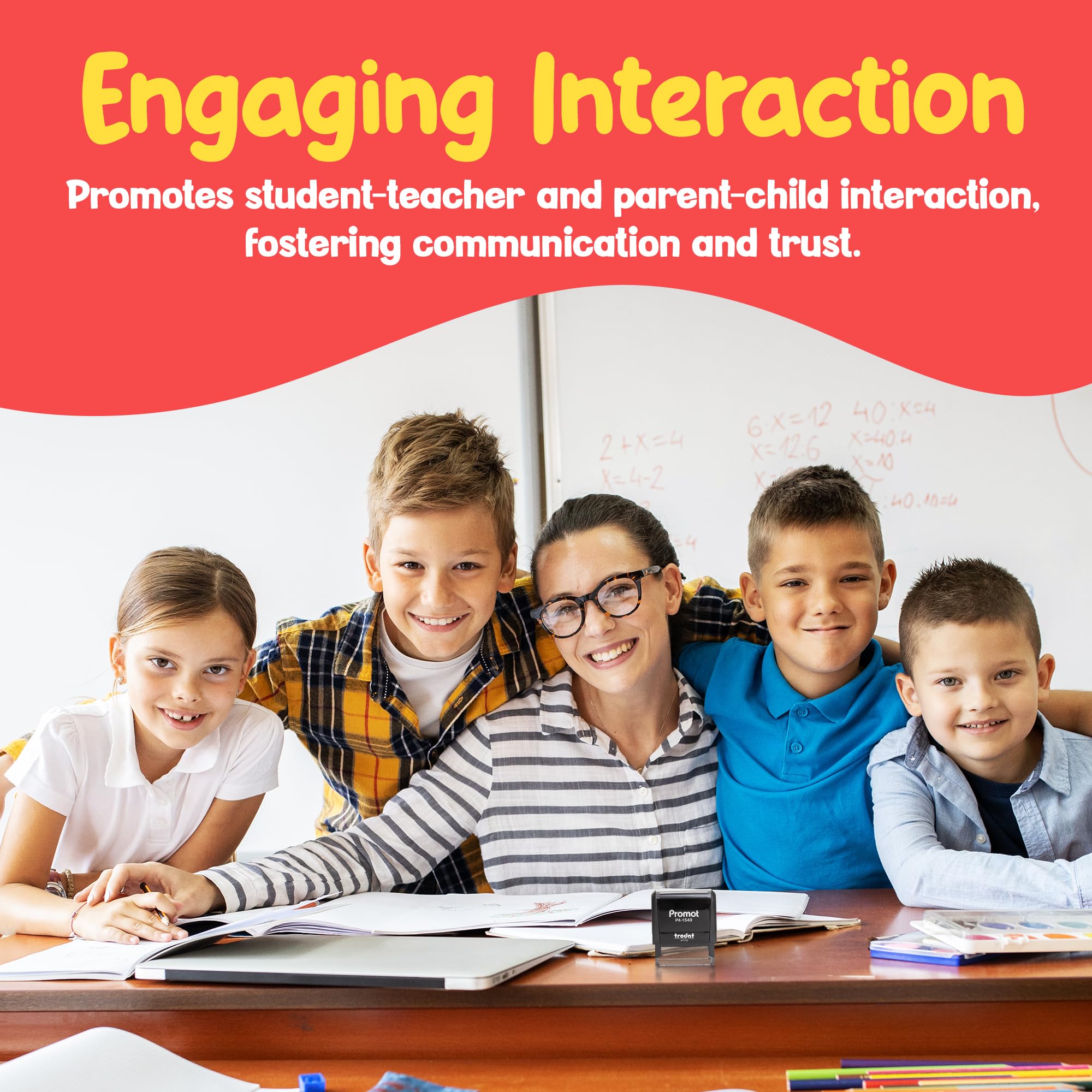 Promot Teacher Stamp - Self Inking Teacher Stamps for Kids, Classroom, or Homeschool Use - Encouraging “Incomplete Please Finish” Feedback Tool for Teachers, Grading Stamps for Teachers & Rewards