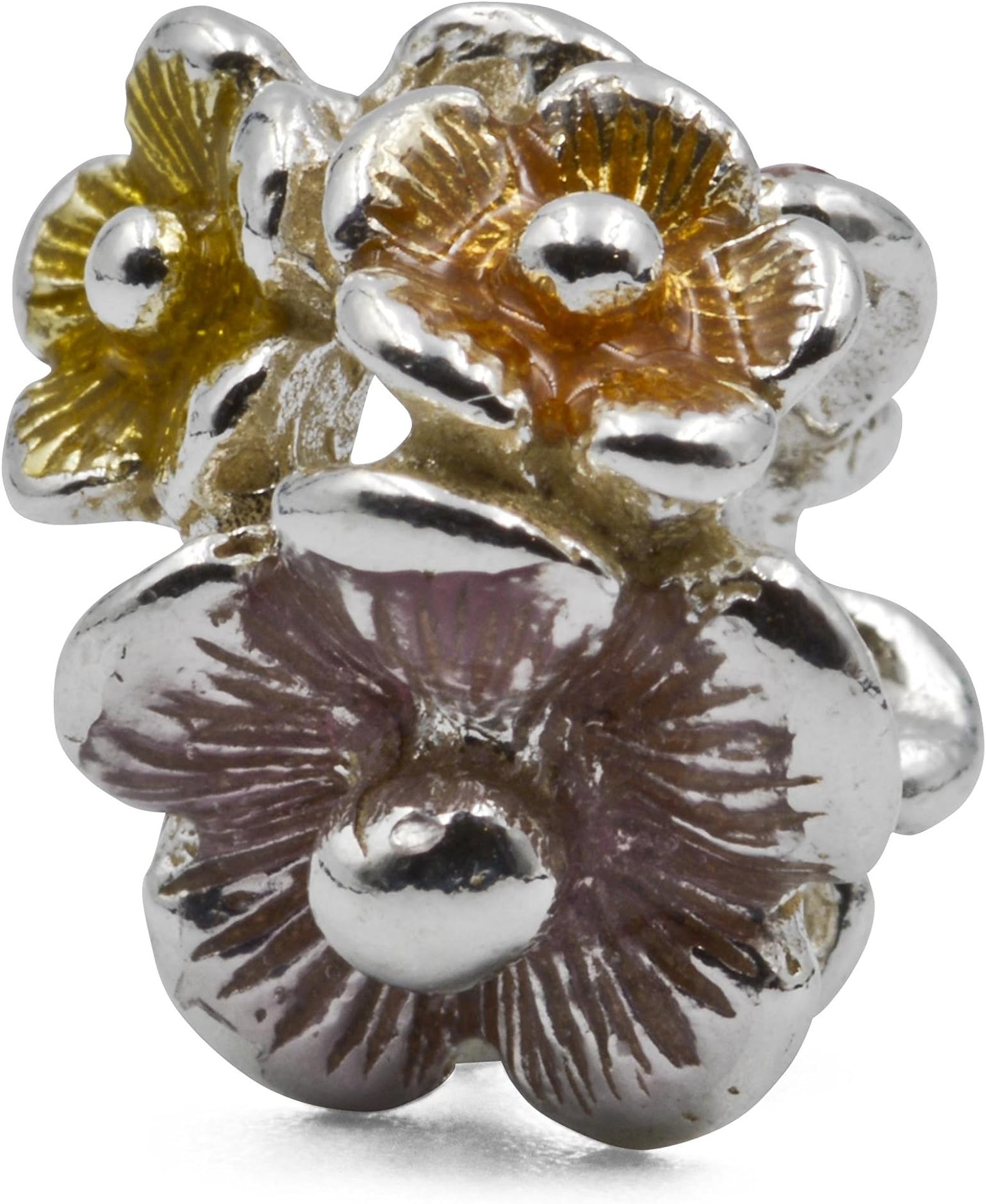 Daisies - Sterling Silver 925 with Enamel - MelinaWorld - H2005-E